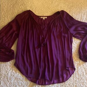 Jennifer Lopez Plum Peasant  Top